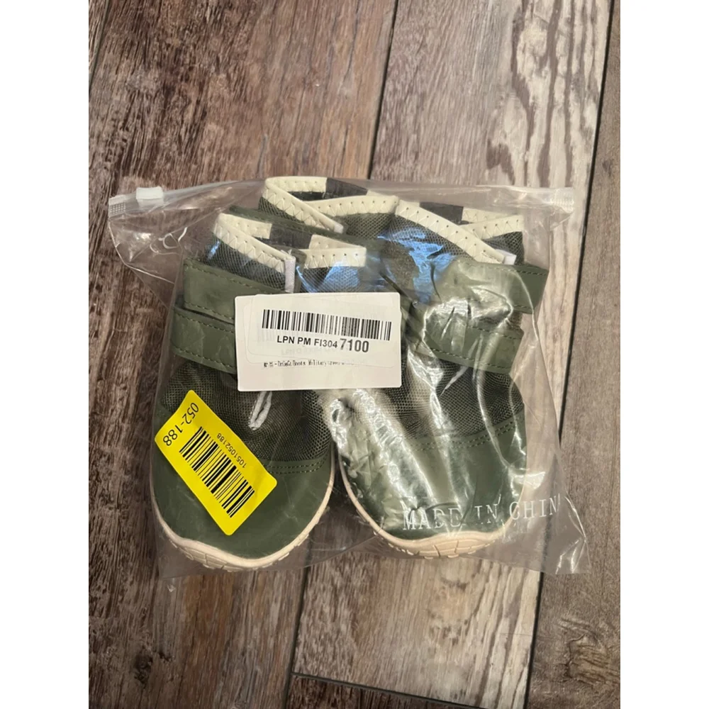 NEW Dog Boots Green White Breathable Mesh Fabric